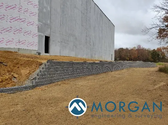Morgan Engineering LLC Designs 500+ Foot Retaining Wall